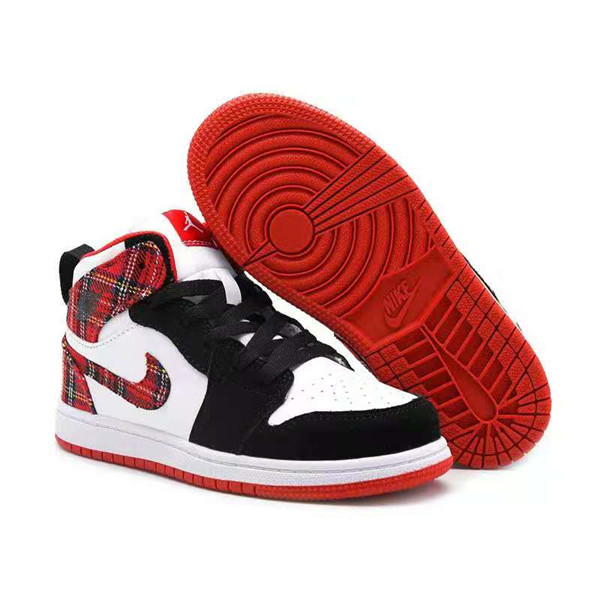 Youth Running Weapon Air Jordan 1 White/Black/Red Shoes 10035 Youth Running Weapon Air Jordan 1 White/Black/Red Shoes 10035